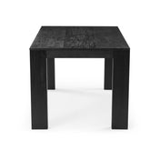 Dining Table, Solid Pine Wood, Seats 8, Black Wirebrush Finish