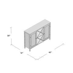 Wine Buffet Cabinet, Solid and Manufactured Wood, Glass Doors, Gloss Finish