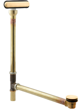 Tub Drain, Clearflo, Slotted Leg, 1.5 Inch, Vibrant Brushed Moderne Brass