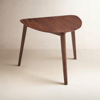 Dining Table, Free-Form Top, Seats 3, Solid and Engineered Wood, Brown