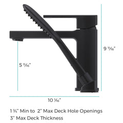 Roman Tub Faucet, Deckard, Single Handle, Stainless Steel, Matte Black