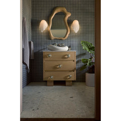 LED Wall Sconce, Landshapes, One-Light, Glass Shade, Brushed Nickel