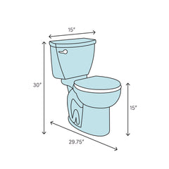 Dual Flush Toilet, H2Option, Two-Piece, Elongated, Floor Mounted, White