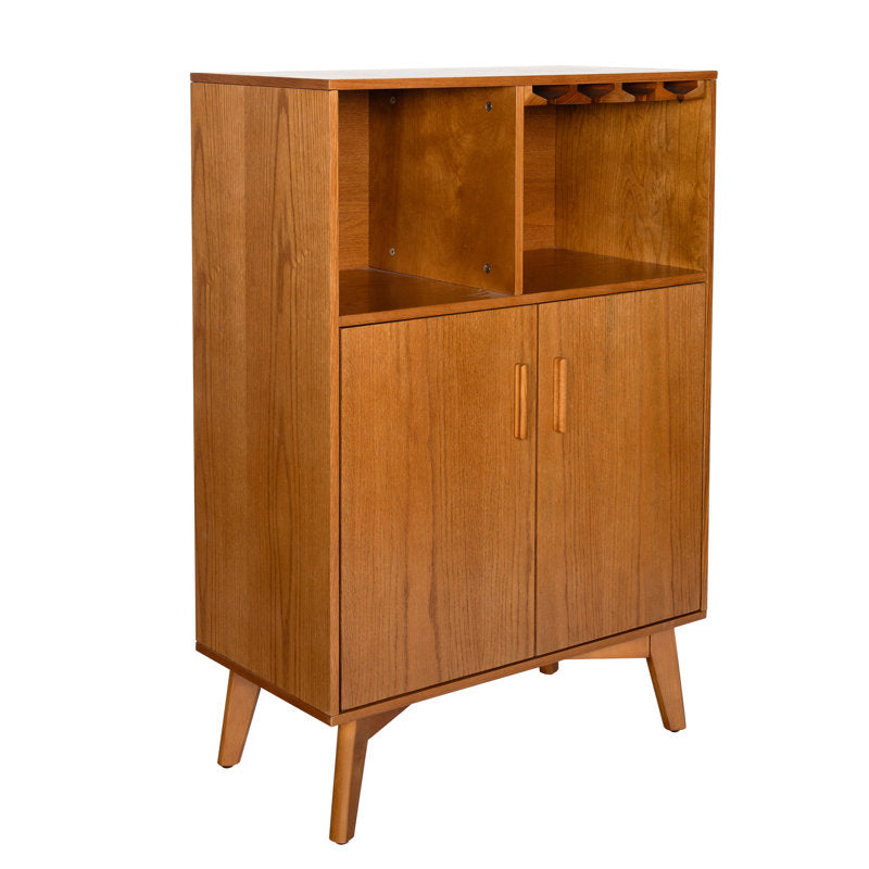 Wine Cabinet Sideboard, Manufactured Wood, Oak Veneer, Wood Color