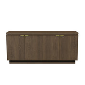 Sideboard Cabinet, 4 Doors, Manufactured Wood, 70 Inch W, Wood Grain Finish