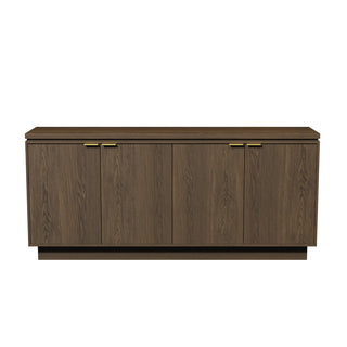 Sideboard Cabinet, 4 Doors, Manufactured Wood, 70 Inch W, Wood Grain Finish