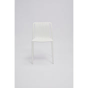 Side Chairs, Set of 4, White Plastic, Stackable