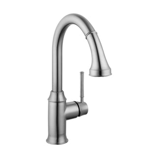 Kitchen Faucet, Talis C, Single Handle, High Arc, Pull Out Spray, Steel Optic