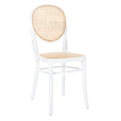 Side Chairs, Set of 2, Solid Beech Wood Frame, White