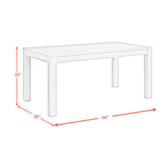 Dining Table, Rectangular, Seats 6, MDF Paper Veneer, White