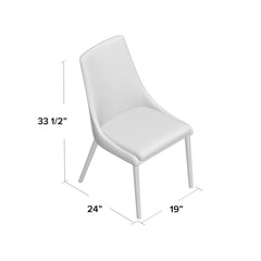 Side Chairs, Set of 2, Polyester Blend Upholstery, Walnut Finish Solid Wood Legs