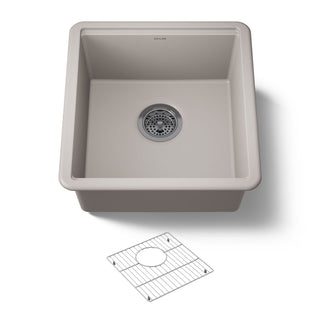 Undermount Bar Sink, Billings, Single Bowl, Beige