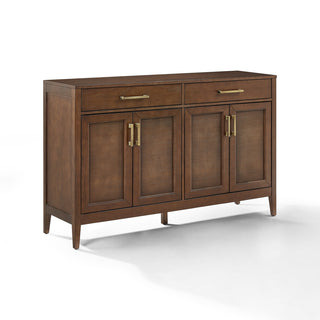 Sideboard Buffet Cabinet, Manufactured Wood, 56 Inch, Dark Brown