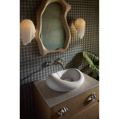 LED Wall Sconce, Landshapes, One-Light, Glass Shade, Brushed Nickel