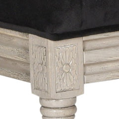Side Chairs, Set of 2, Solid Rubberwood Frame, Black and Rustic Gray
