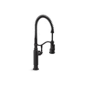 Pull-Down Kitchen Faucet, Tournant, Single Handle, Matte Black