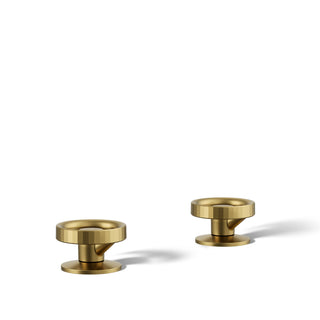 Bathroom Sink Handles, Components, Industrial Design, Vibrant Brushed Moderne Brass
