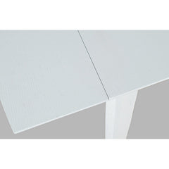 Counter Height Drop-Leaf Table, Solid and Manufactured Wood, White
