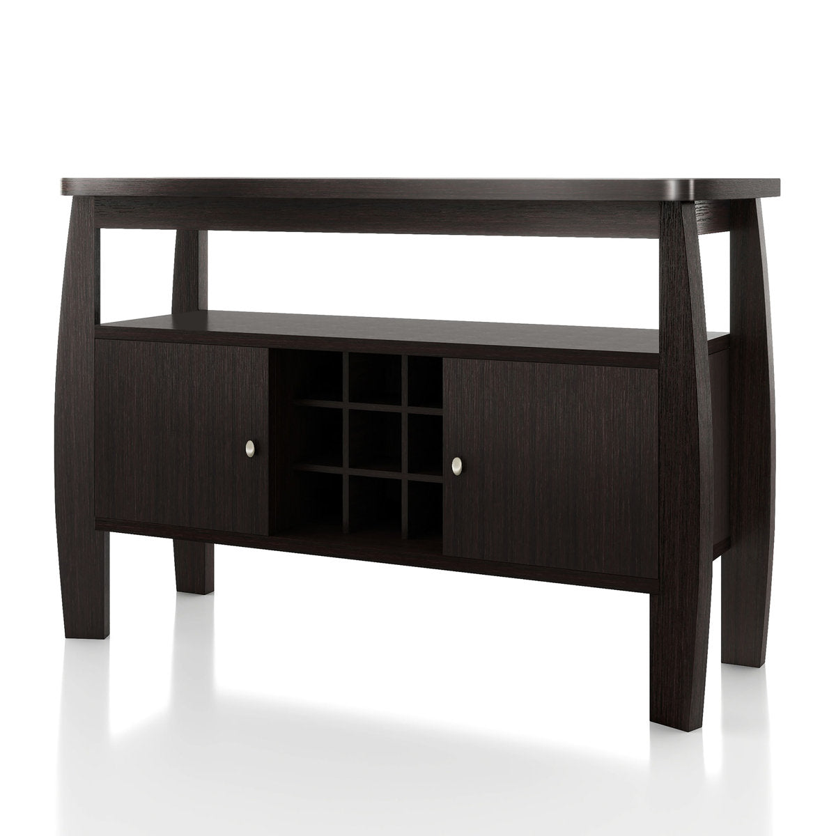 Sideboard Buffet Table, Manufactured Wood, 51.75 Inch Wide, Dark Espresso