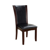 Side Chairs, Set of 2, Faux Leather Upholstery, Wood Legs