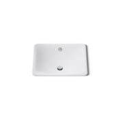 Bathroom Sink, Iron Plains, Rectangular, Enameled Cast Iron, White