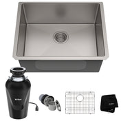 Kitchen Sink with Garbage Disposal, Standard PRO, 16 Gauge, Stainless Steel, Satin