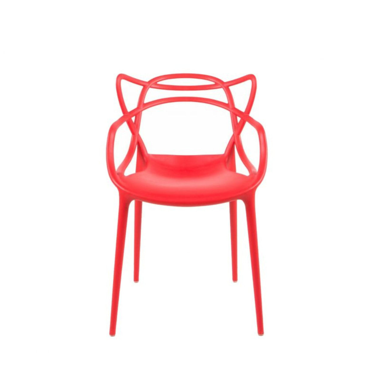 Armchairs, Set of 2, Plastic, Cross Back, Stackable