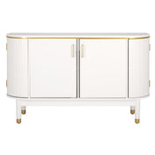 Sideboard, Solid and Manufactured Wood, 50 Inch Wide, White