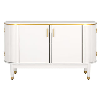 Sideboard, Solid and Manufactured Wood, 50 Inch Wide, White