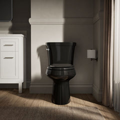 Toilet Bowl, Highline, Chair Height, Elongated, Ceramic, Black Black