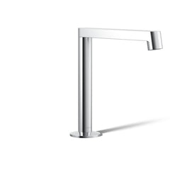 Bathroom Sink Spout, Components, Row Design, Single-Hole, Brass, Polished Chrome