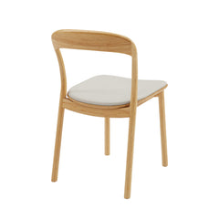Side Chairs, Set of 2, Bamboo Frame, Genuine Leather Seat, Wheat