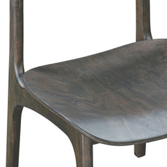 Dining Side Chairs, Set of 2, Rubberwood, Carbonite Finish
