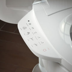 Bidet Toilet Seat, PureWash E590, Elongated, Heated, Plastic, Cream