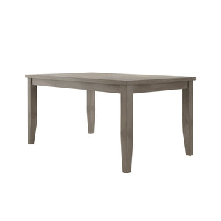 Dining Table, Seats 6, Solid Wood, Four Legs, Gray