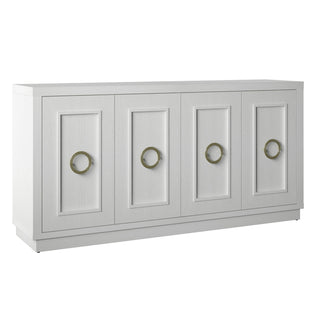 Sideboard, 4 Doors, Manufactured Wood, 64.25 In. Wide, White