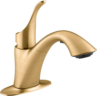 Pull-Out Laundry Faucet, Simplice, Two-Function Sprayhead, Vibrant Brushed Moderne Brass