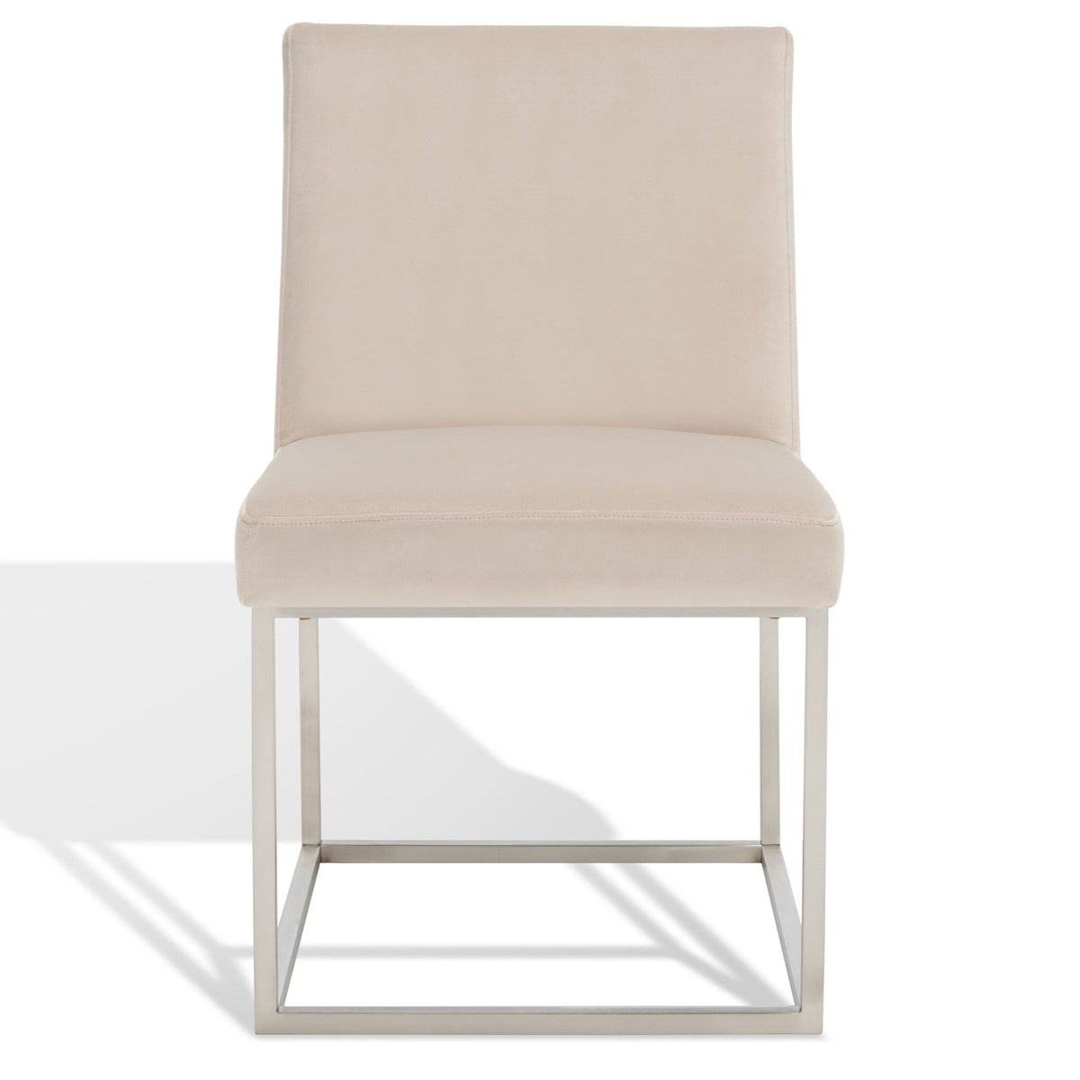 Side Chair, Taupe Velvet Upholstery, Gold Metal Legs