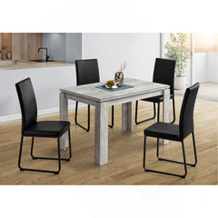 Rectangular Dining Table, Manufactured Wood, 47.25 Inch, Gray