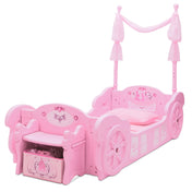 Toddler Bed, Disney Princess Carriage, Convertible to Twin, Pink