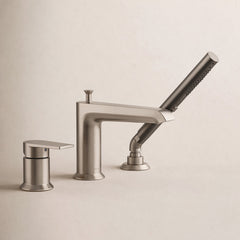 Bath Faucet, Hint, Deck Mount, Single Handle, Handshower, Vibrant Brushed Nickel