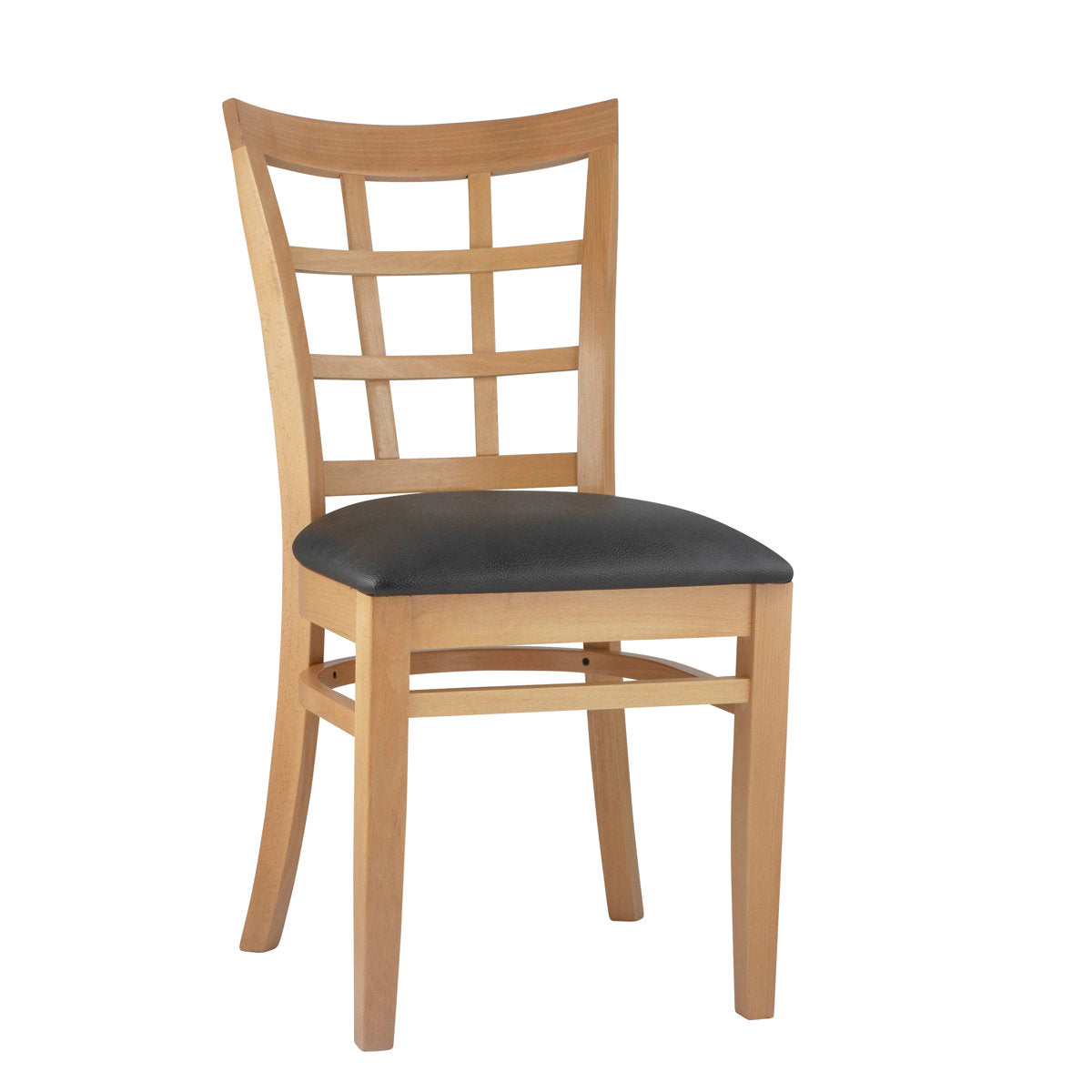 Side Chairs, Set of 2, Solid Beech Wood Frame, Cushioned Seat