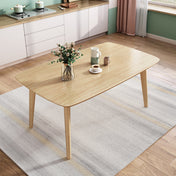 Dining Table, Seats 6, Rubber Wood Top, Solid Wood Legs, 55.1 Inch