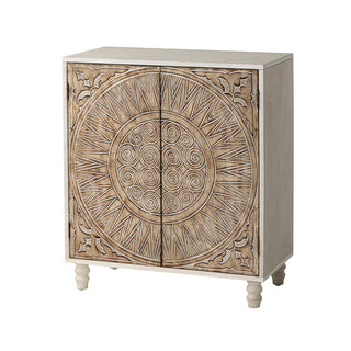 Accent Cabinet, Solid and Manufactured Wood, Adjustable Shelf, Brown