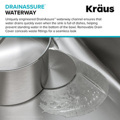 Undermount Kitchen Sink, Dex, Single Bowl, 25 In., TRU16 Gauge Stainless Steel