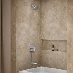Bath and Shower Trim Kit, Honesty, Single Handle, Wall Mount, Polished Chrome