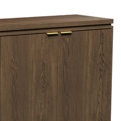 Sideboard Cabinet, 4 Doors, Manufactured Wood, 70 Inch W, Wood Grain Finish