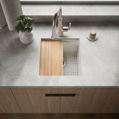 Undermount Bar Sink, Billings, Single Bowl, White