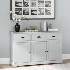 Sideboard Buffet Cabinet, 3 Drawers, Adjustable Shelves, Manufactured Wood
