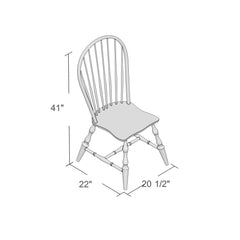 Side Chairs, Set of 2, Rubberwood, Distressed Antique Black